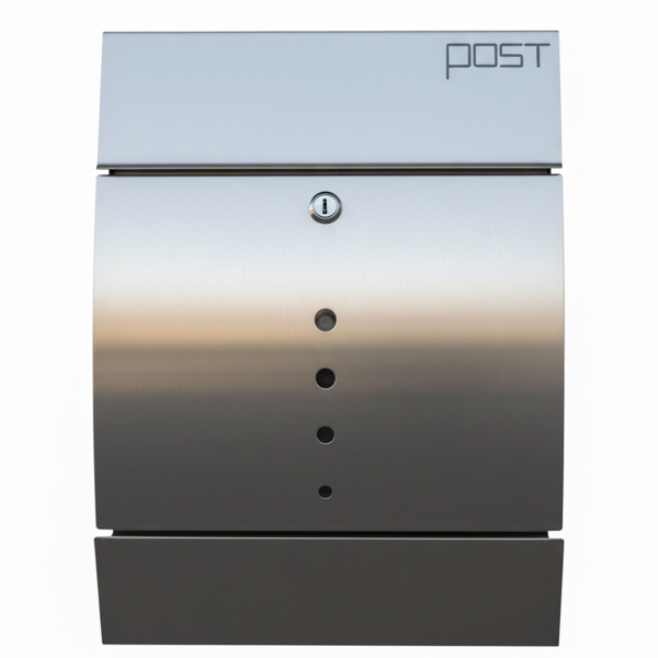 Edelstahl Wandbriefkasten inkl. Zeitungsfach – Wetterfest & Modernes Design